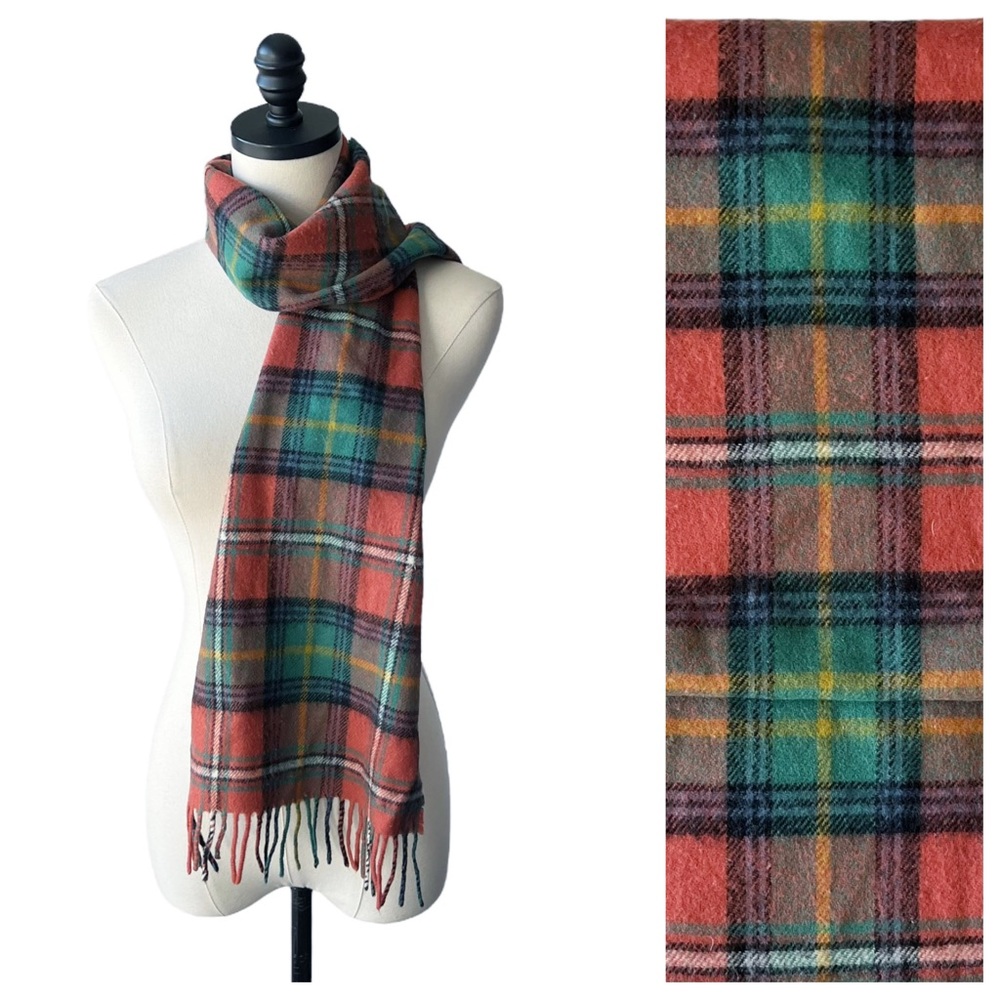 Harrods Knightbridge Boyd Plaid Wool Scarf